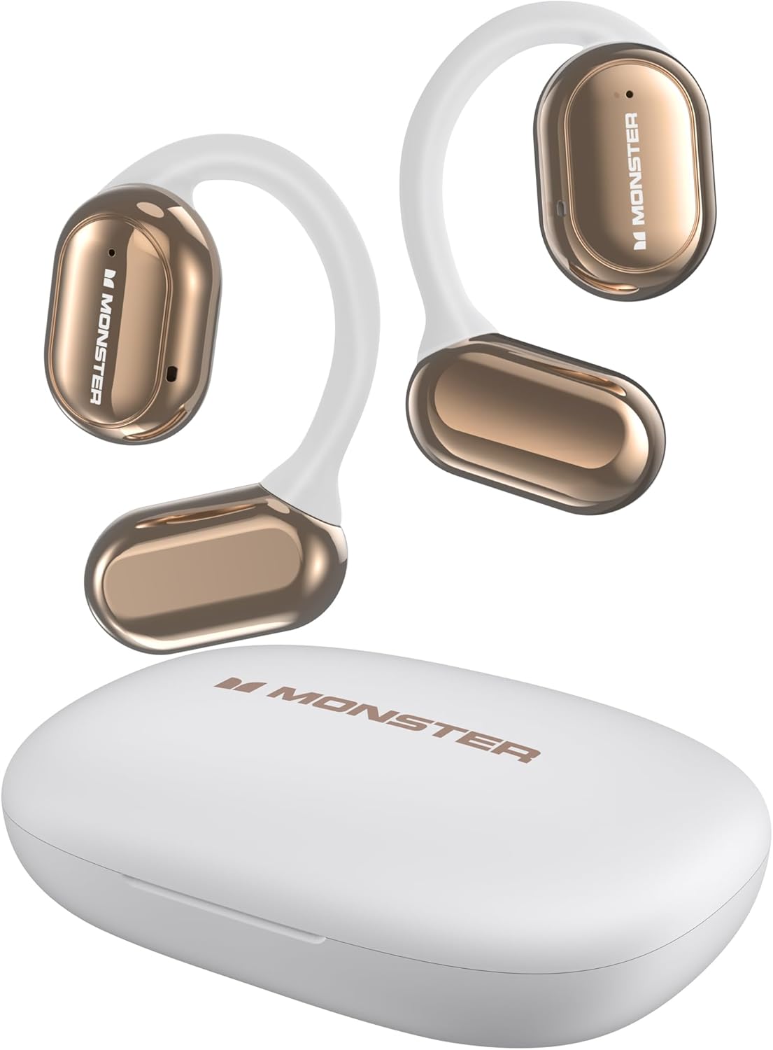 Monster Open Free AC100 Open Ear Headphones, Bluetooth 5.3 Wireless Headphones with Earhooks, Immersive Stereo Sound by Dual Large Driver, Clear Talk, 30H Playtime,Waterproof Sport Earbuds for Running - Gold Monster Open Free AC100 Open Ear Headphones, Bluetooth 5.3 Wireless Headphones with Earhooks, Immersive Stereo Sound by Dual Large Driver, Clear Talk, 30H Playtime,Waterproof Sport Earbuds for Running - Gold